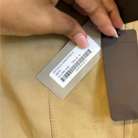 Ermanno Scervino sleeveless button front lapel raw hem dress trench style EU 42 - Picture 11 of 13